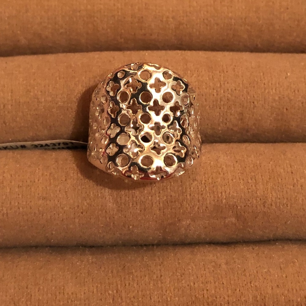 Sterling Silver Cutout Design Ring